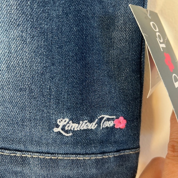 Limited Too Girls Vest 8 Blue‎ Denim Button Up Jewelled Cotton School Casual $52 - Picture 6 of 12